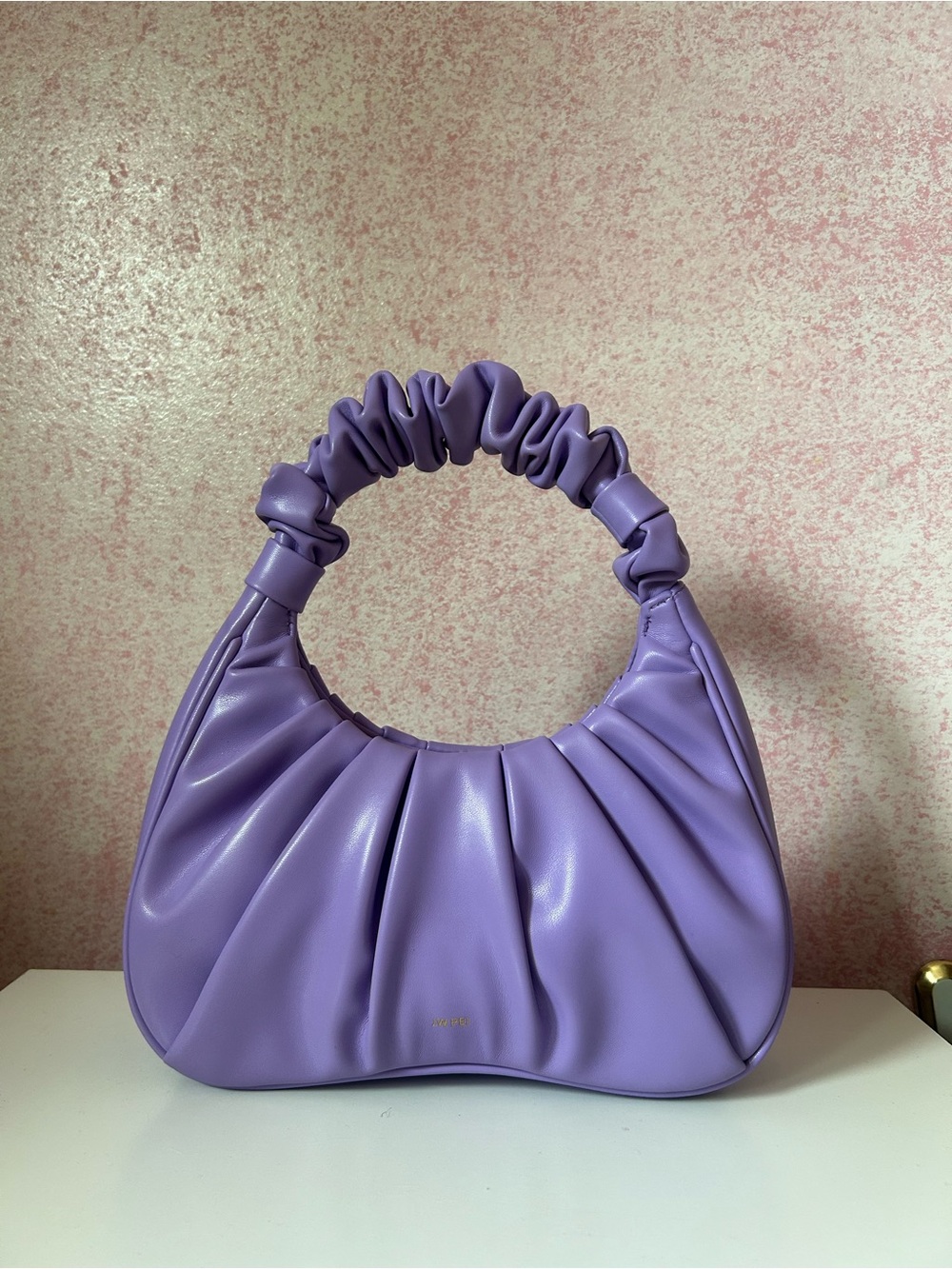 JW PEI Lavender Ruched Handle Shoulder Bag